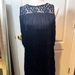 NWT White House Black Market Fringe Cocktail Dress